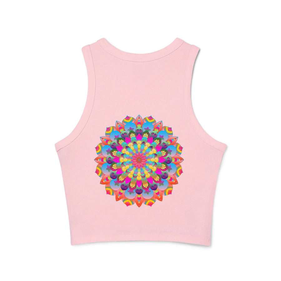 Rainbow Mandala Racerback Tank Top Tank Top - Blululi