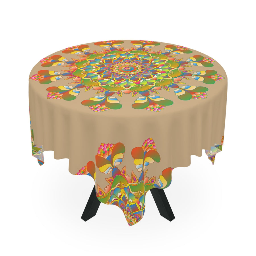 Rainbow Mandala Tablecloth - Boho Decor Home Decor - Blululi