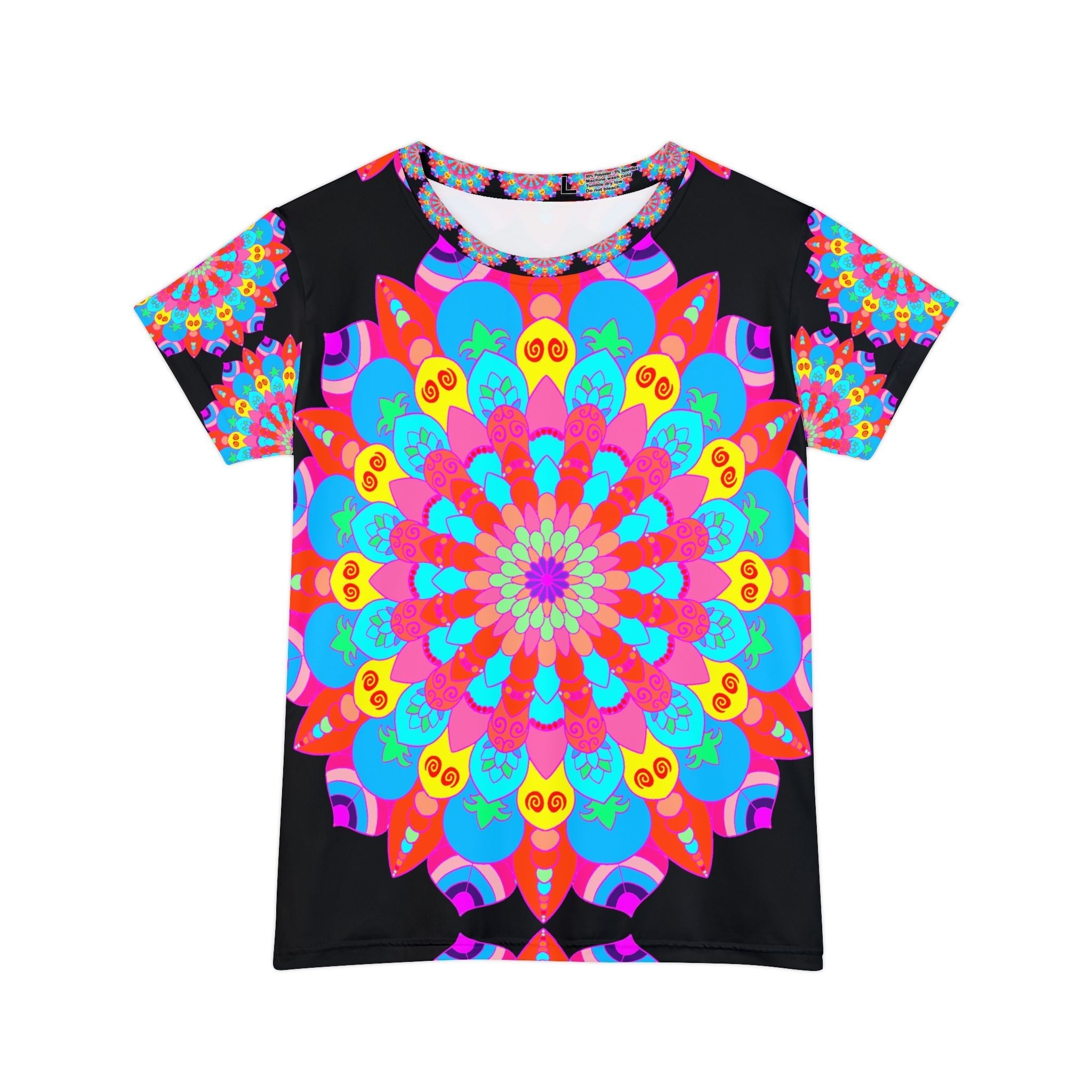 Rainbow Mandala Women's Short Sleeve T-Shirt All Over Prints - Blululi