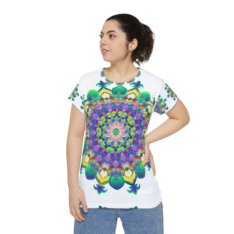 Rainbow Mandala Women's T-Shirt - Boho Vibes All Over Prints - Blululi