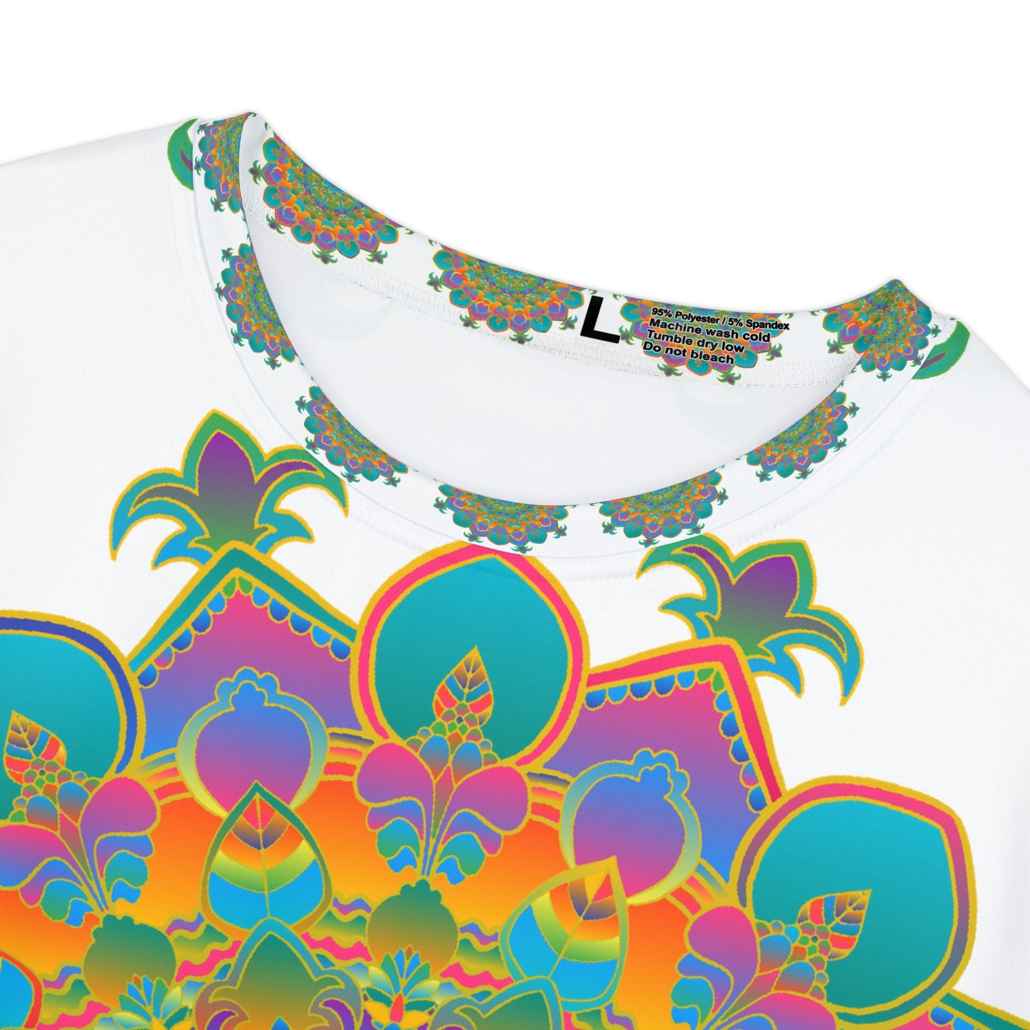 Rainbow Mandala Women's T-Shirt - Floral Art All Over Prints - Blululi