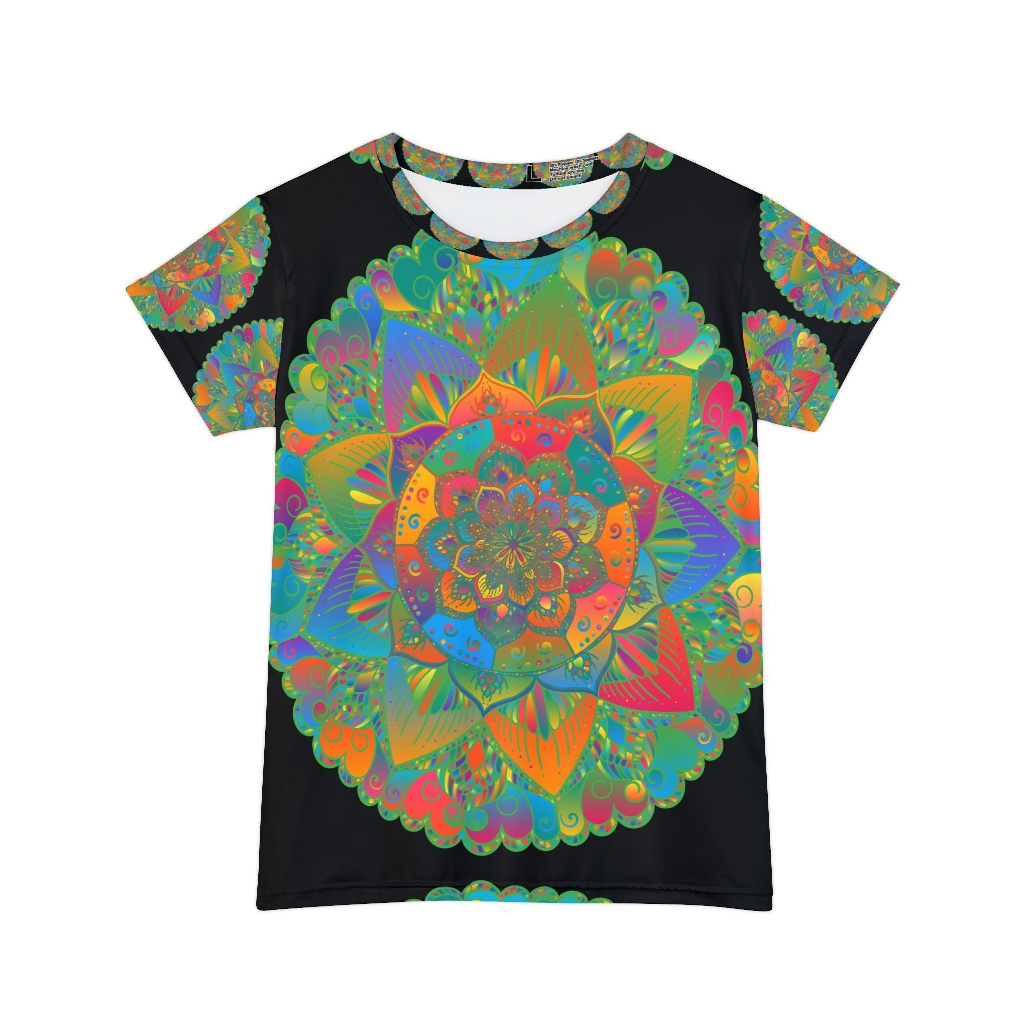 Rainbow Mandala Women's T-Shirt - Short Sleeve All Over Prints - Blululi