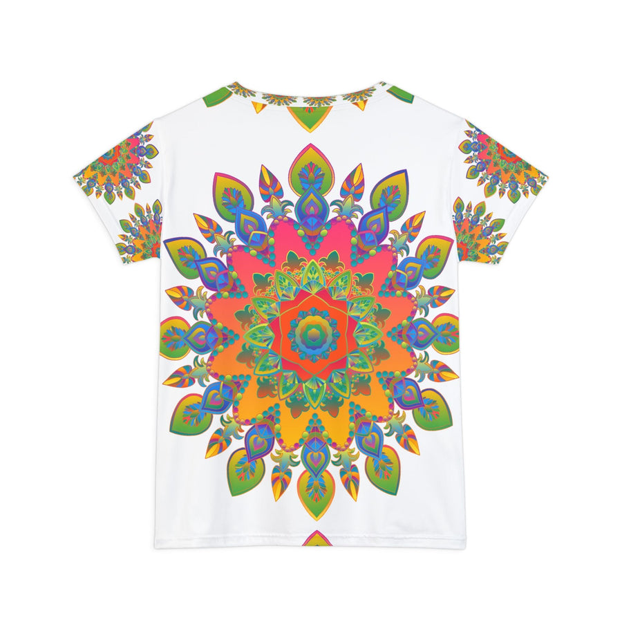 Rainbow Mandala Women's T-Shirt - Vibrant Art All Over Prints - Blululi
