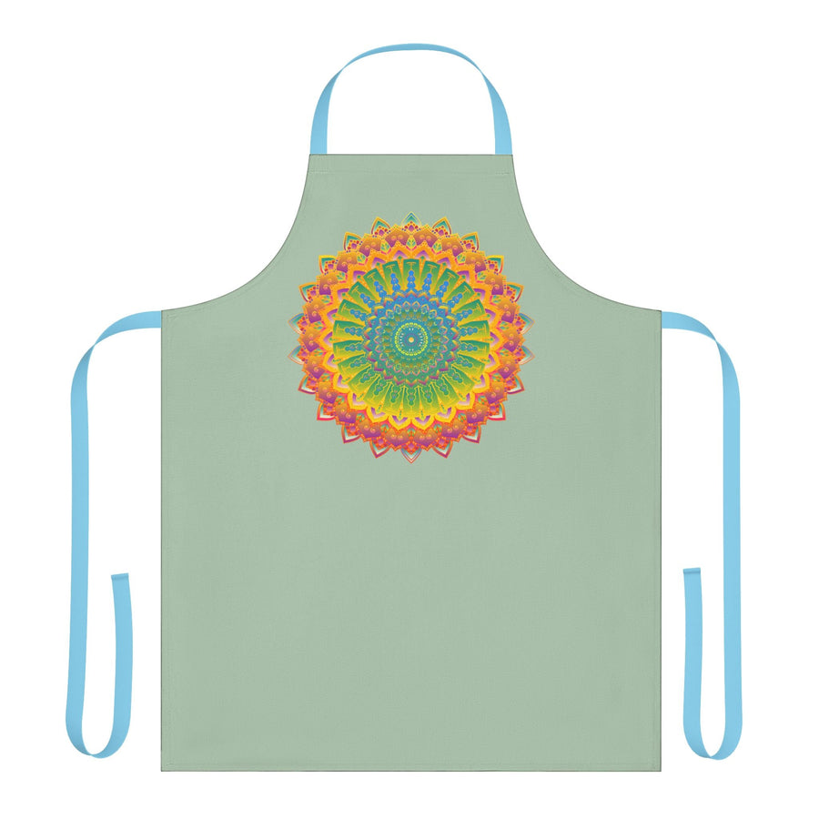 Sage Green Mandala Art Apron - Kitchen Decor All Over Prints - Blululi