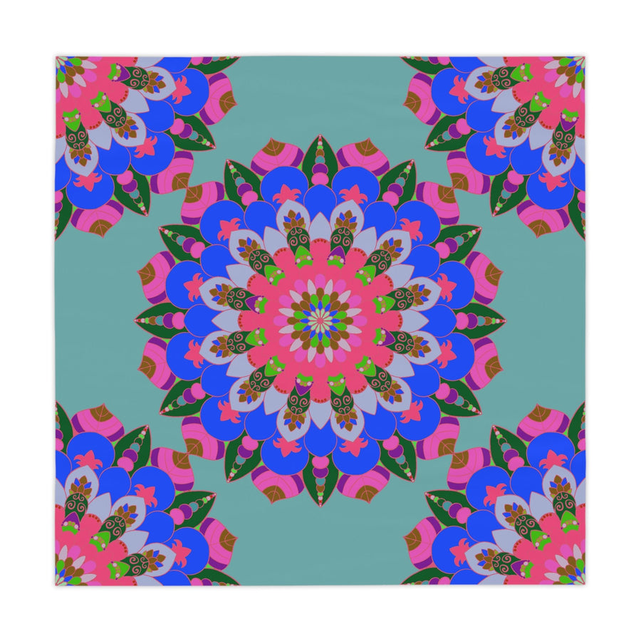 Sage Green Mandala Tablecloth - Boho Chic Decor Home Decor - Blululi