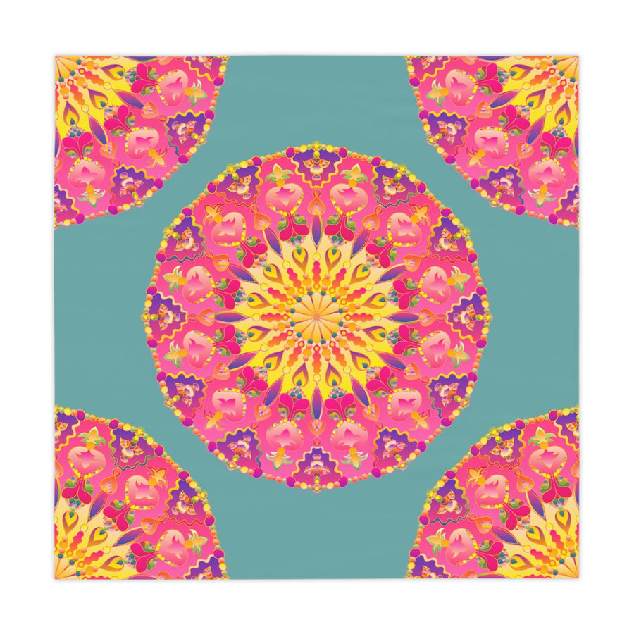 Sage Green Mandala Tablecloth - Intricate Design Home Decor - Blululi