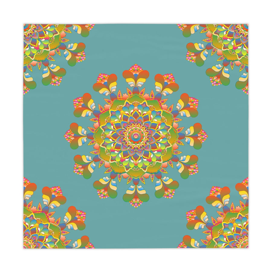 Sage Green Mandala Tablecloth - Rainbow Harmony Home Decor - Blululi