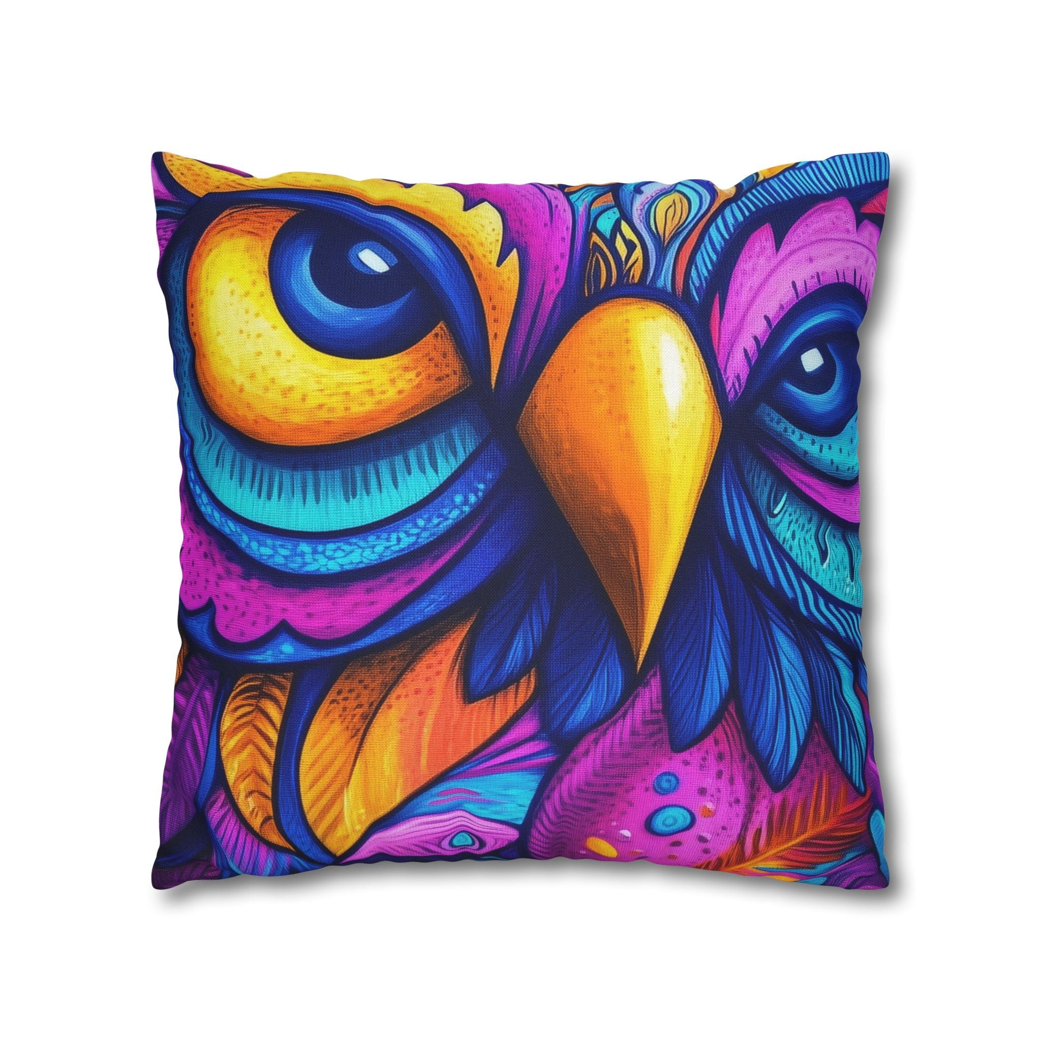 Square Pillowcase - Colorful Howl Design for Nature Inspired Lifestyle Home Decor - Blululi