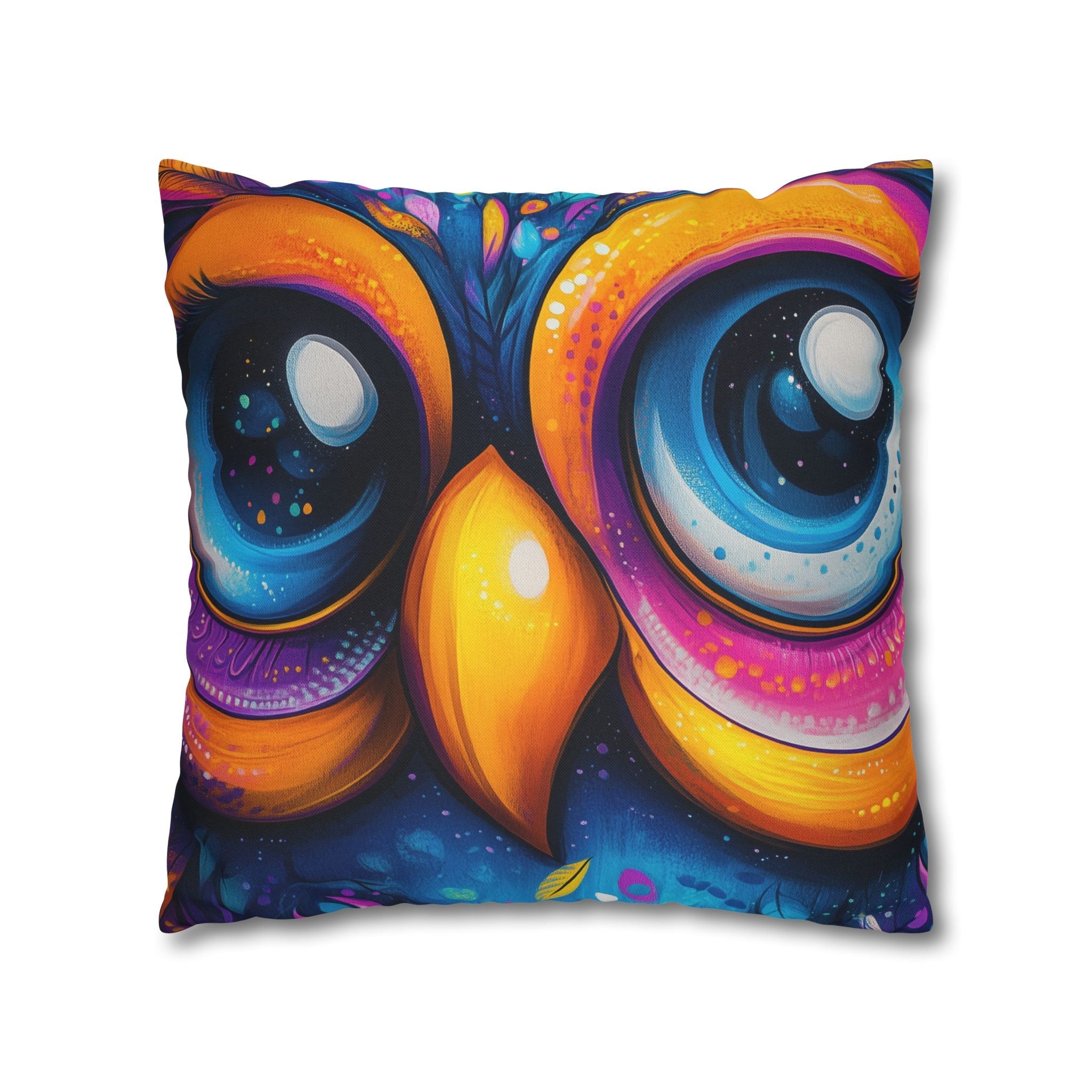 Square Pillowcase - Cute Colorful Howl Design for Nature Inspired Lifestyle Home Decor - Blululi