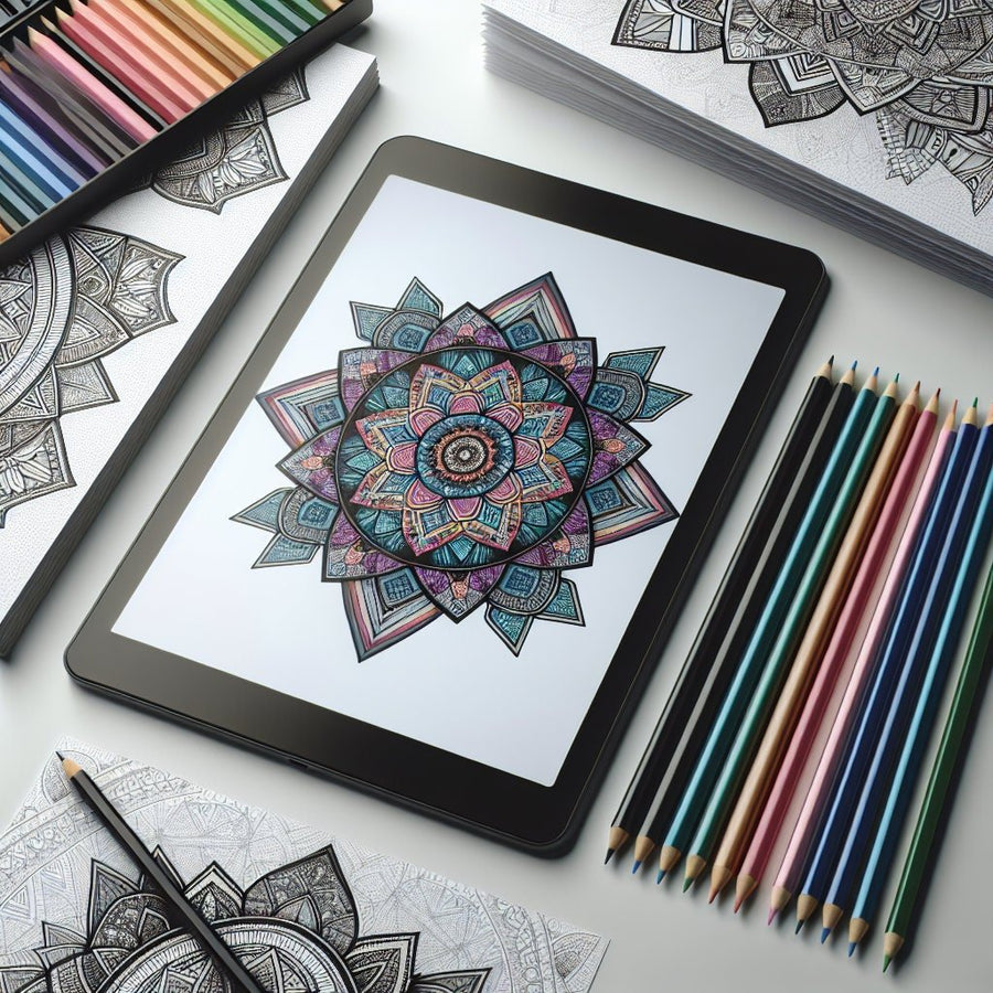 Stress Relief Mandala Coloring Pages - 16 Pages PDF digital download - Blululi