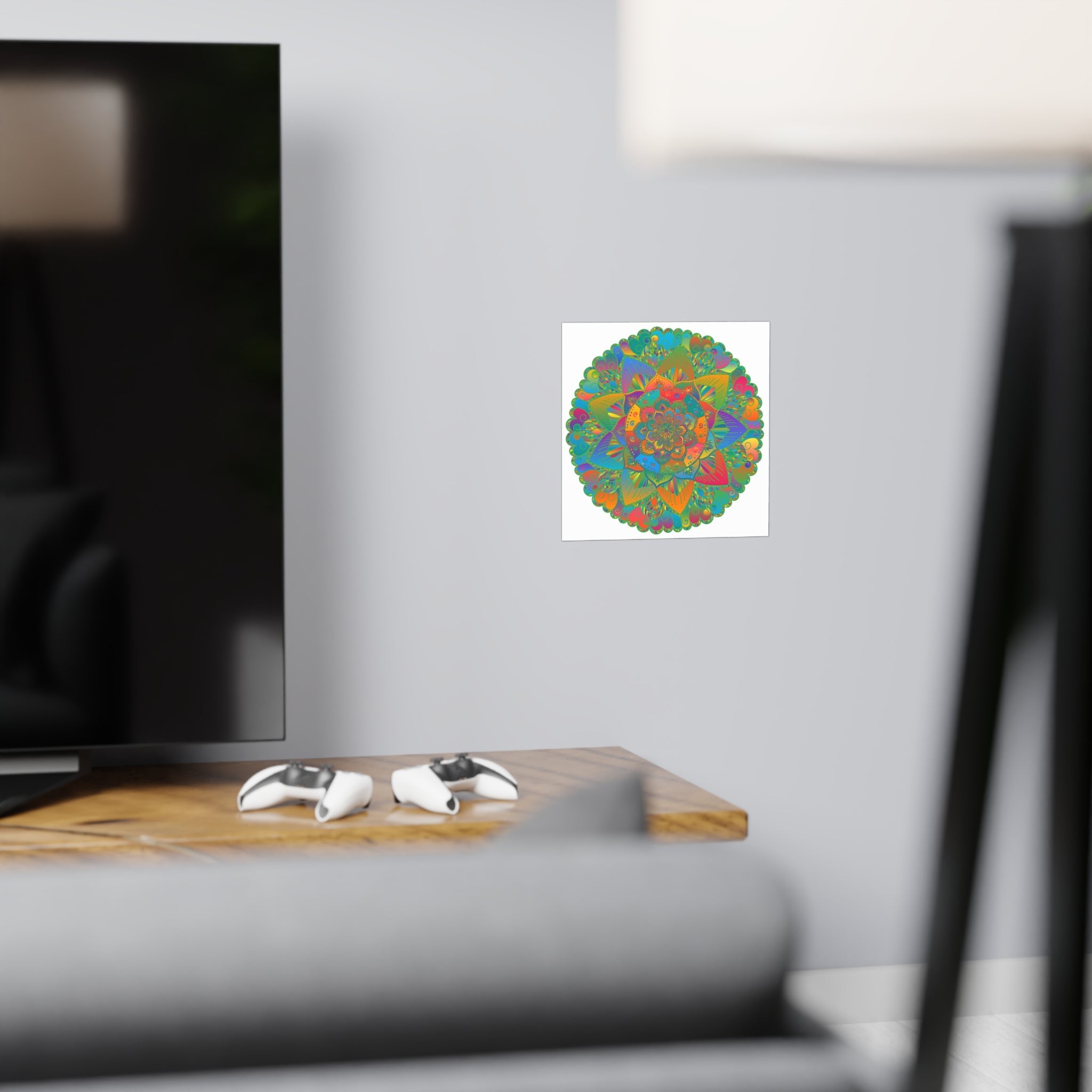 Vibrant Colorful Mandala Poster - Home Decor Art Poster - Blululi