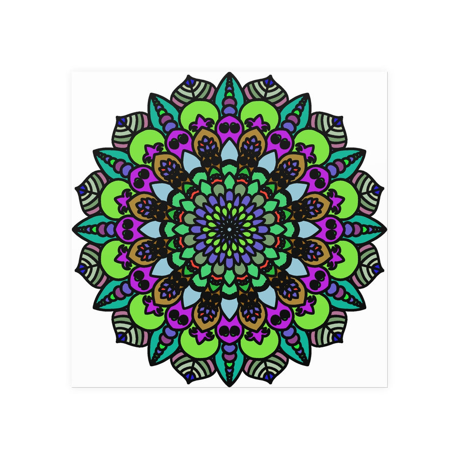 Vibrant Mandala Art Poster - Colorful & Intricate Poster - Blululi