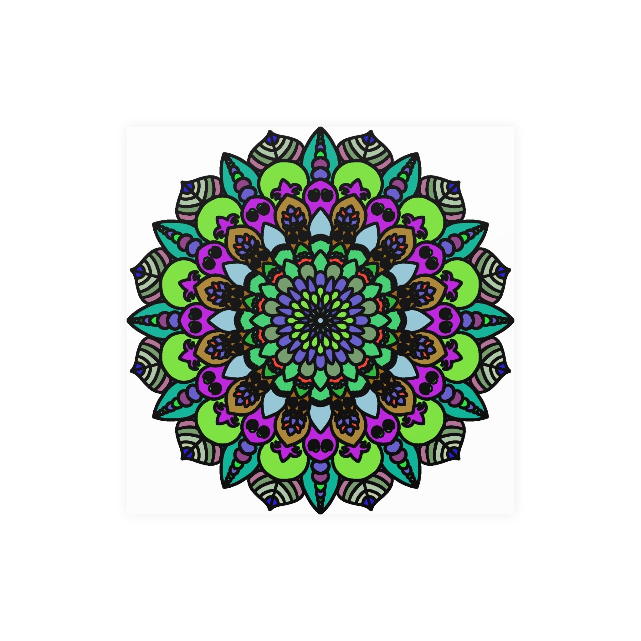 Vibrant Mandala Art Poster - Colorful & Intricate Poster - Blululi