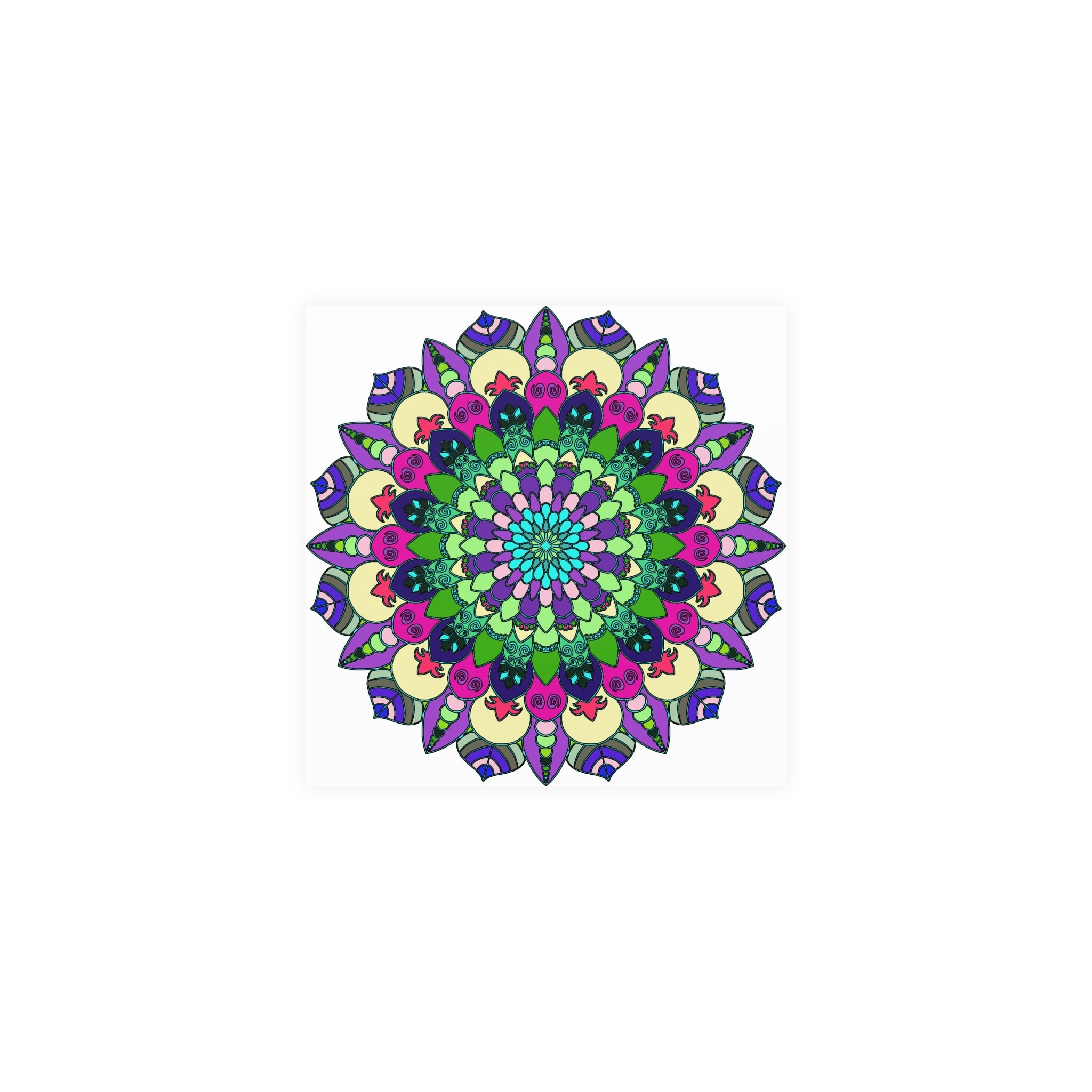 Vibrant Mandala Art Print - Colorful & Detailed Poster - Blululi