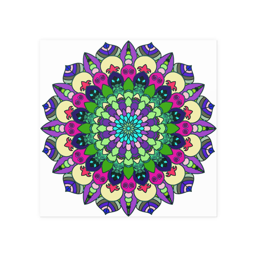 Vibrant Mandala Art Print - Colorful & Detailed Poster - Blululi