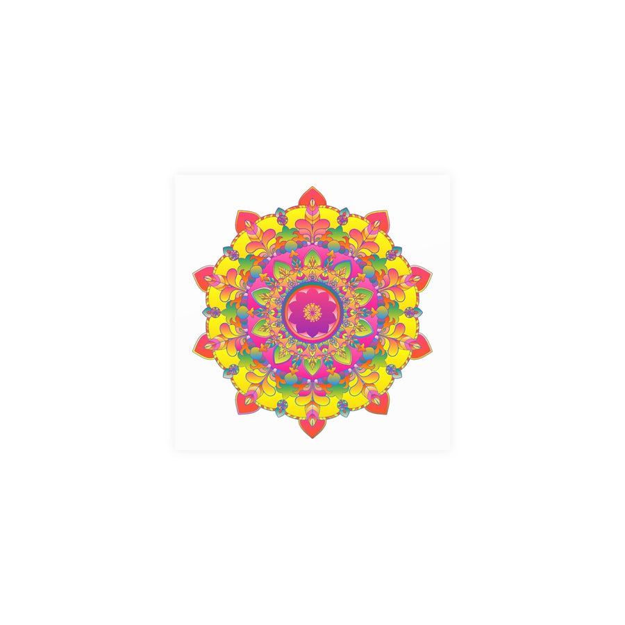 Vibrant Mandala Art Print - Colorful Floral Design Poster - Blululi