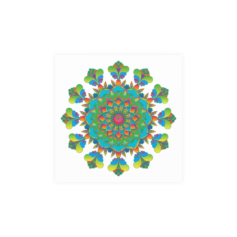 Vibrant Mandala Art Print - Colorful & Intricate Poster - Blululi