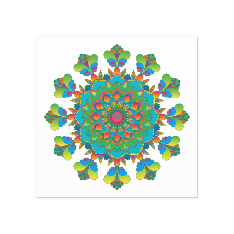 Vibrant Mandala Art Print - Colorful & Intricate Poster - Blululi