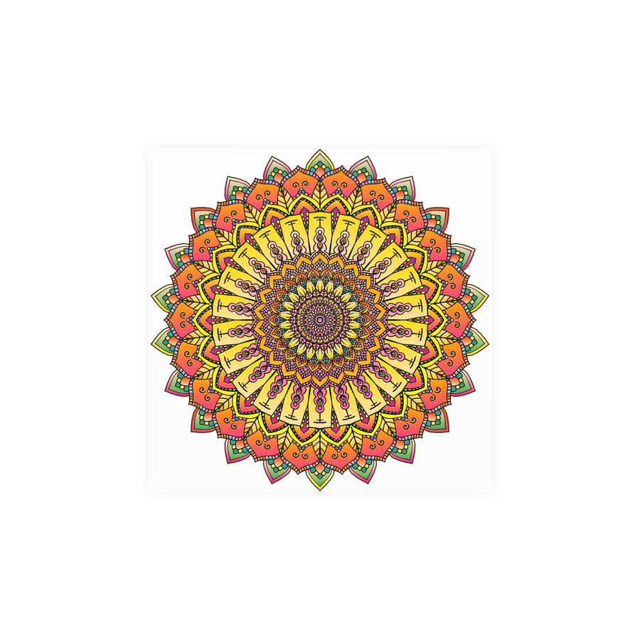 Vibrant Mandala Art Print - Colorful & Intricate Poster - Blululi