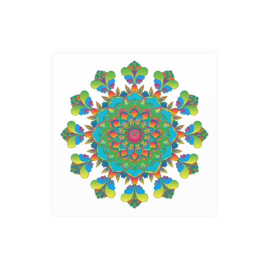Vibrant Mandala Art Print - Colorful & Intricate Poster - Blululi
