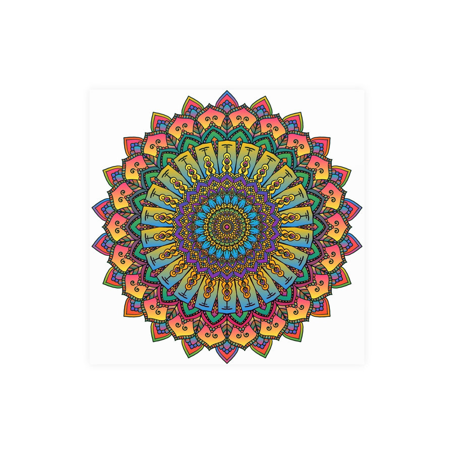 Vibrant Mandala Art Print - Geometric Design Poster - Blululi