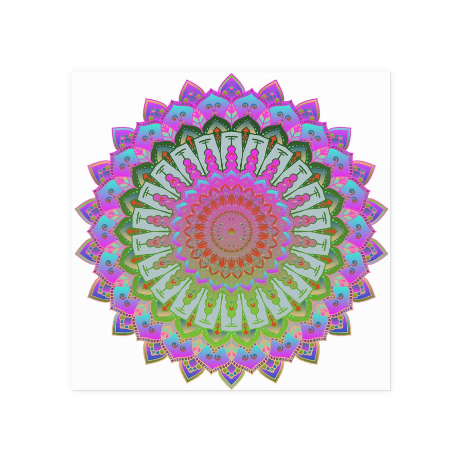 Vibrant Mandala Art Print - Intricate Design Poster - Blululi