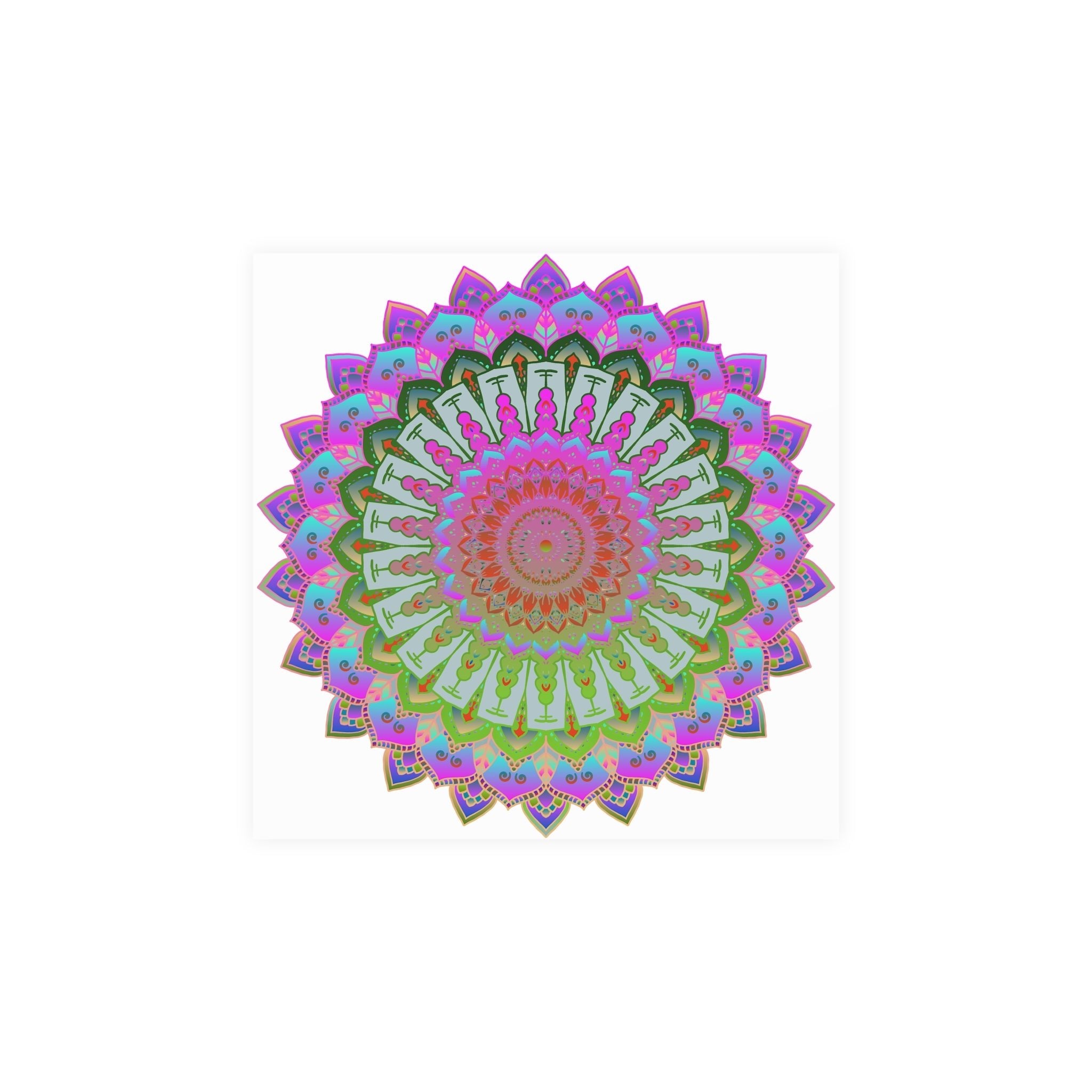 Vibrant Mandala Art Print - Intricate Design Poster - Blululi