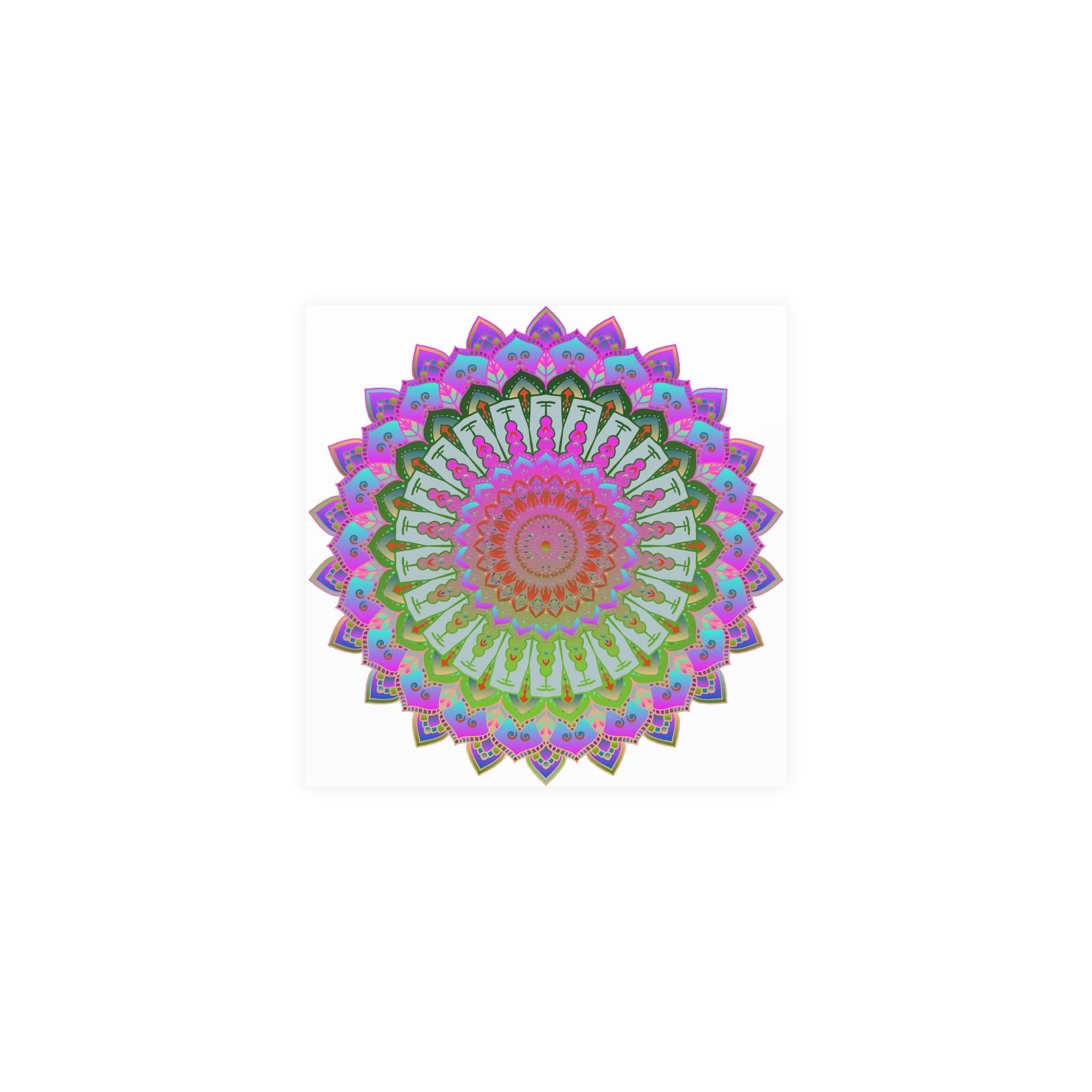 Vibrant Mandala Art Print - Intricate Design Poster - Blululi