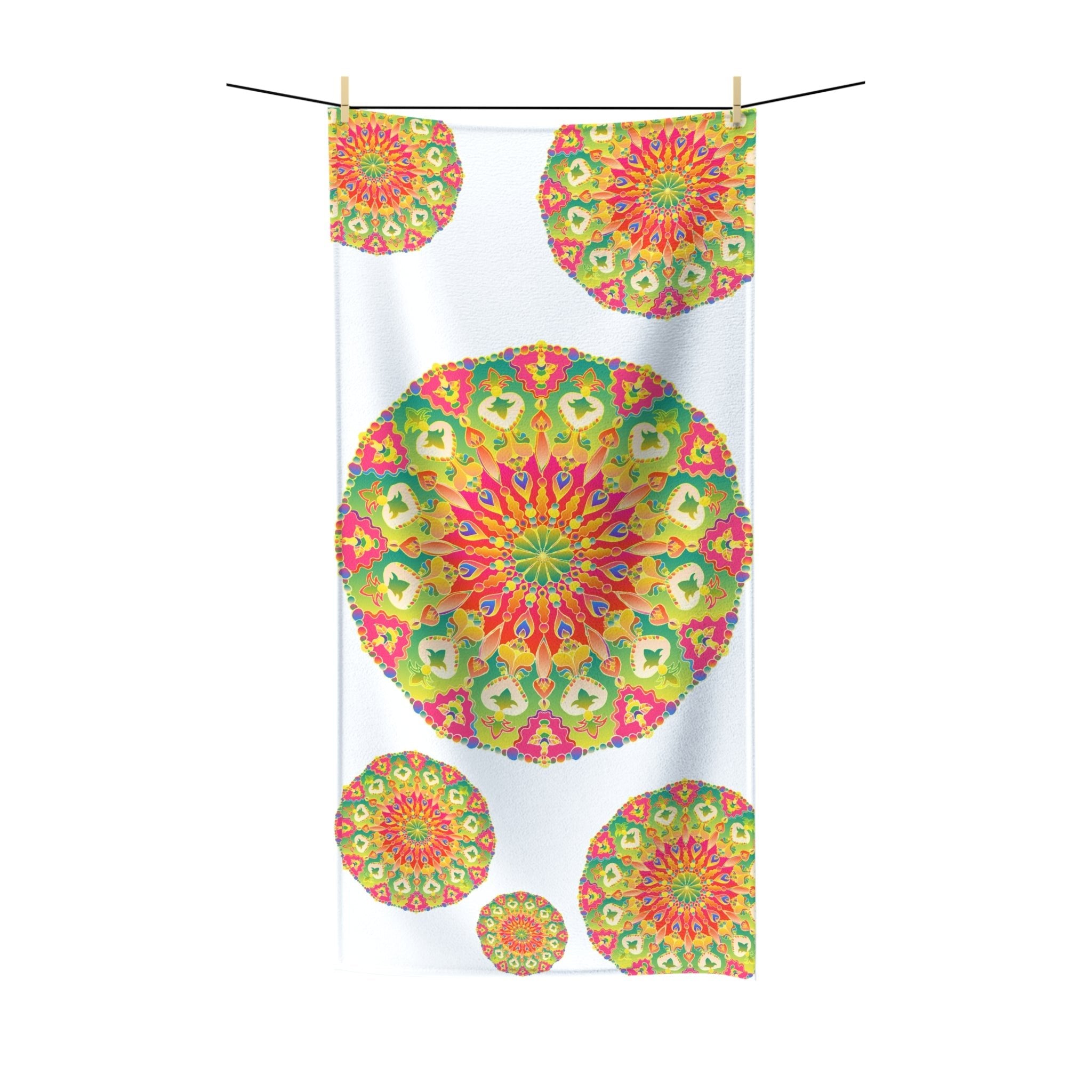 Vibrant Mandala Beach Towel - Colorful & Intricate Home Decor - Blululi