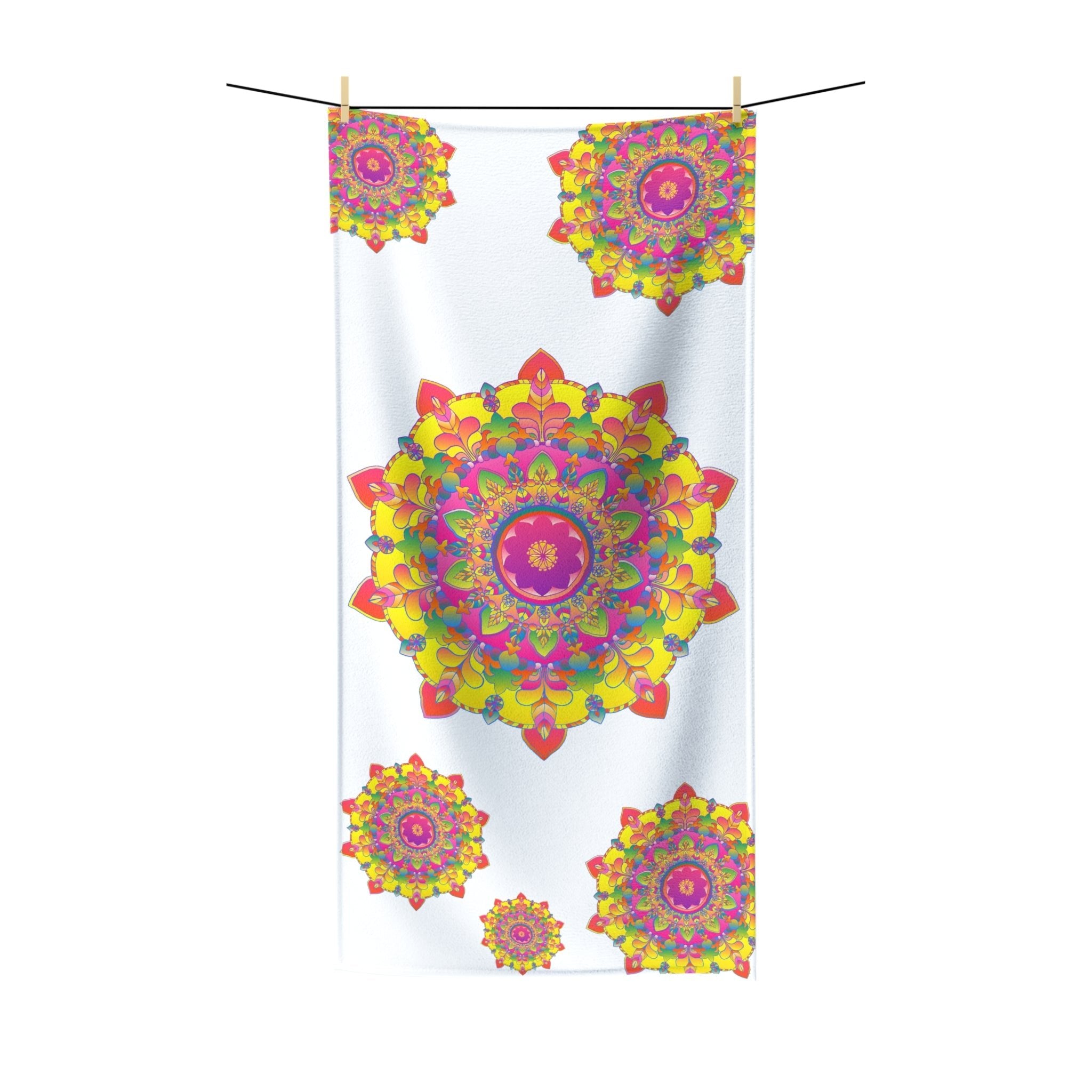 Vibrant Mandala Beach Towel - Colorful & Psychedelic Home Decor - Blululi