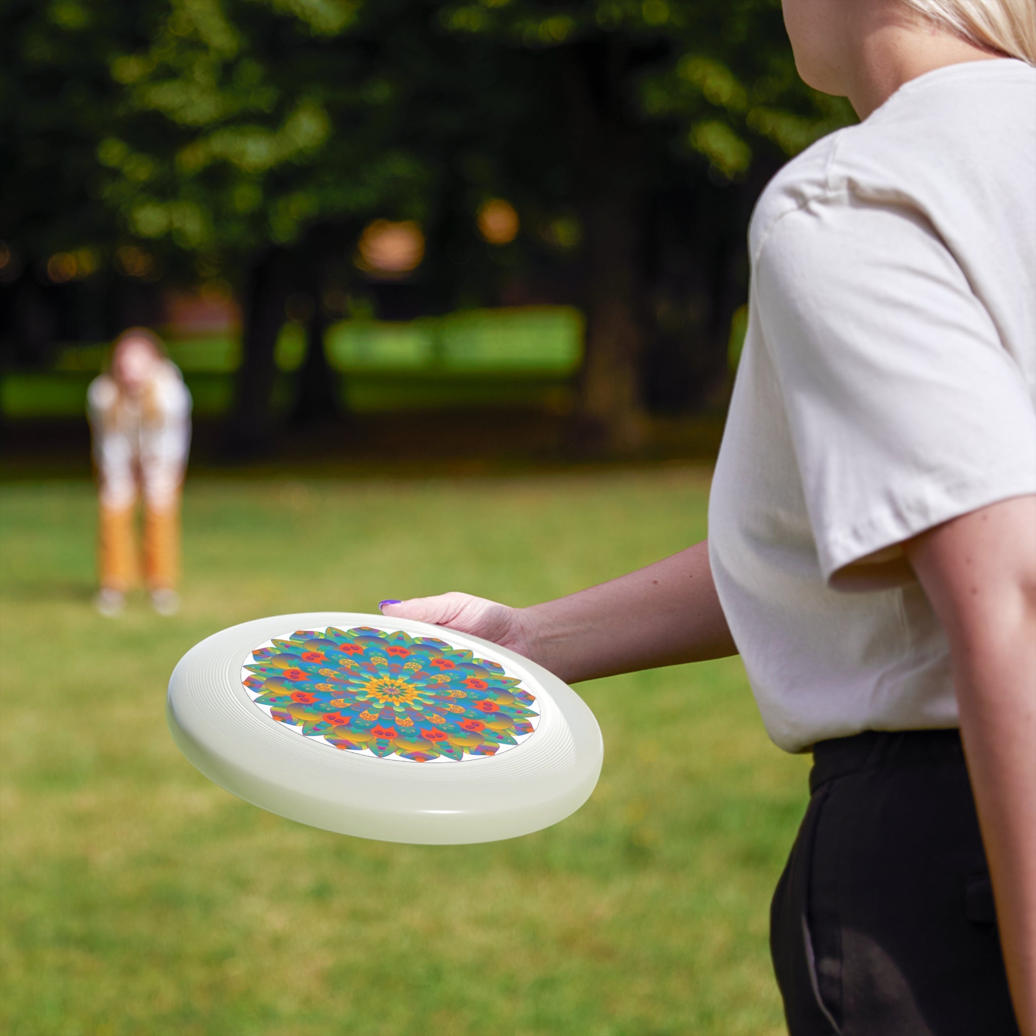 Vibrant Mandala Frisbee: Beach Fun! Accessories - Blululi