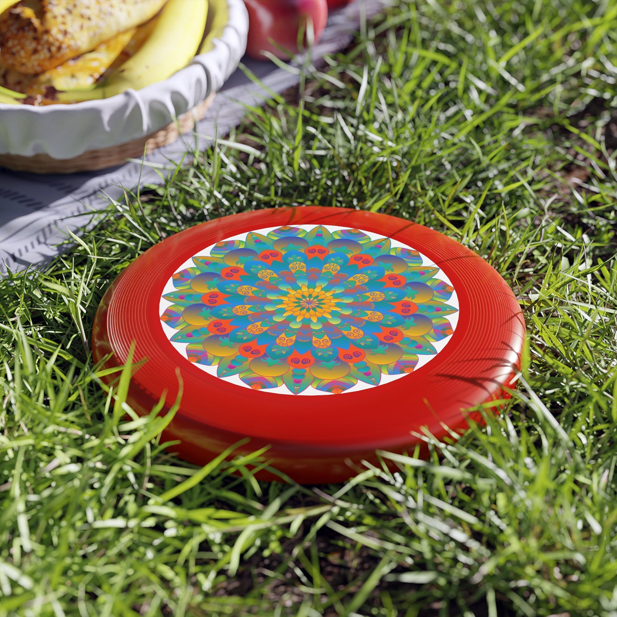 Vibrant Mandala Frisbee: Beach Fun! Accessories - Blululi