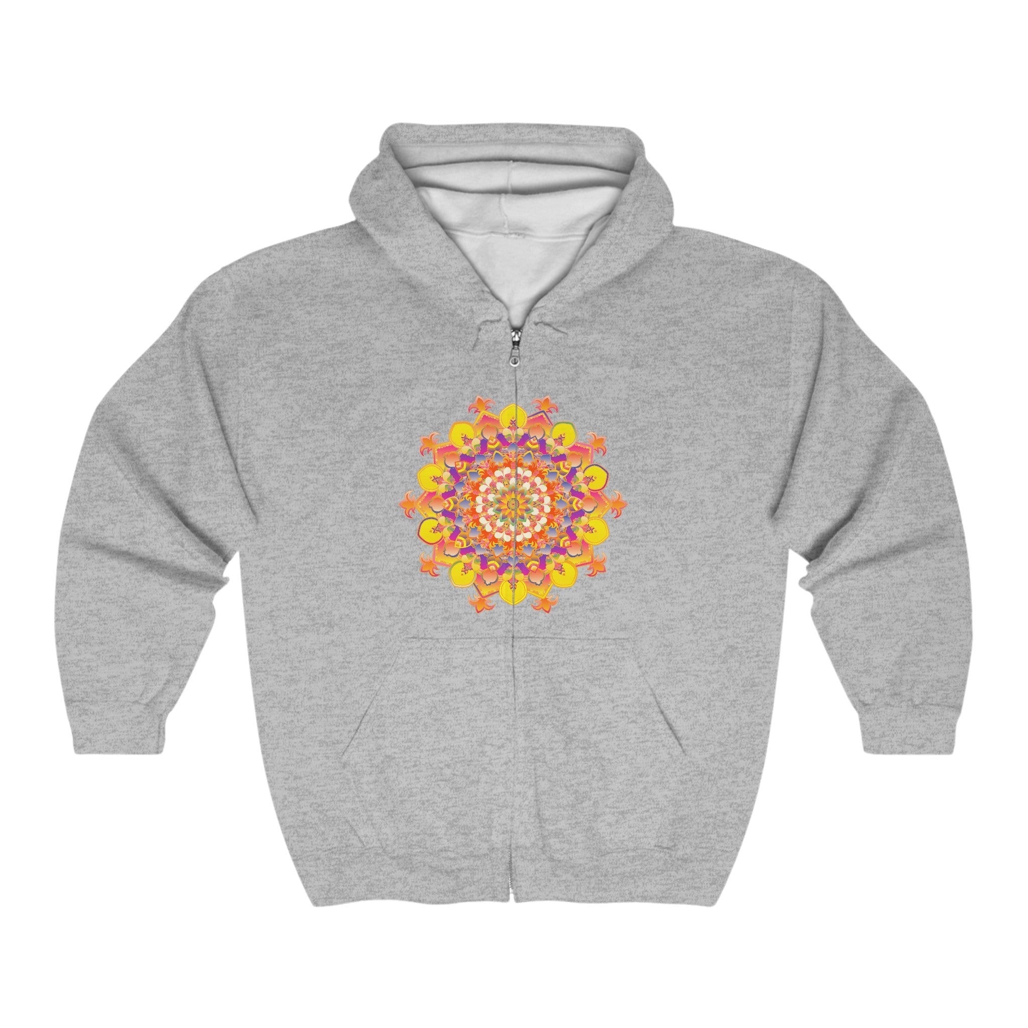 Vibrant Mandala Hoodie - Colorful Artwear Hoodie - Blululi