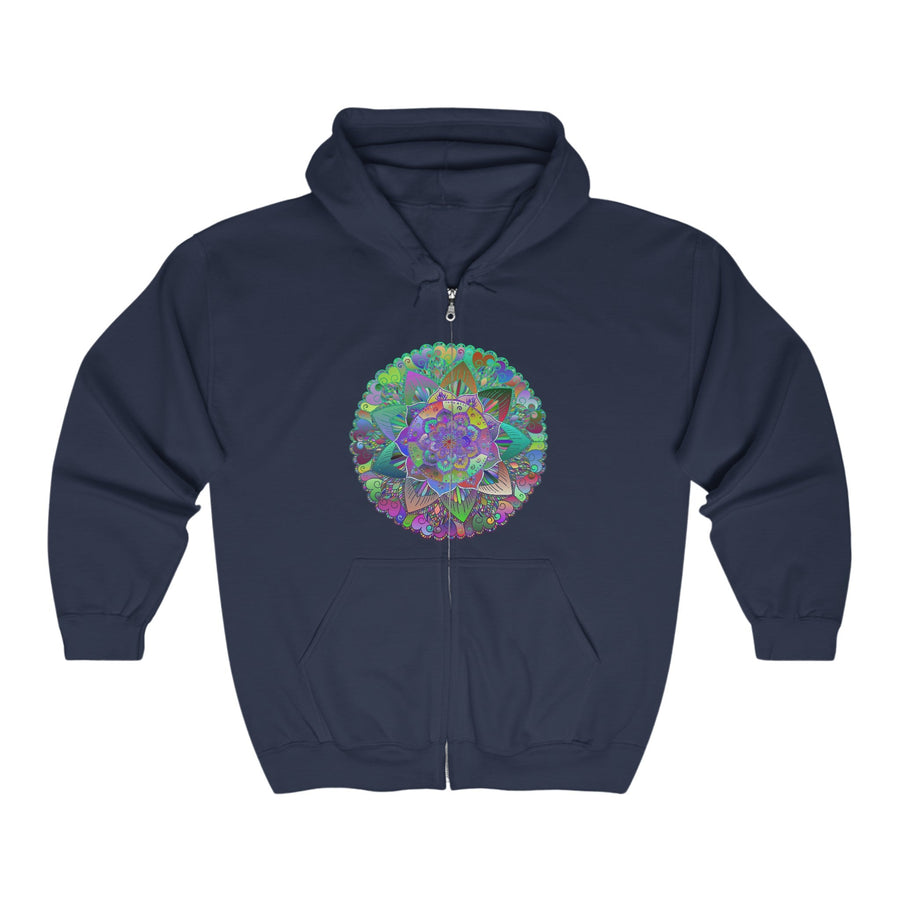 Vibrant Mandala Hoodie - Colorful & Psychedelic Hoodie - Blululi