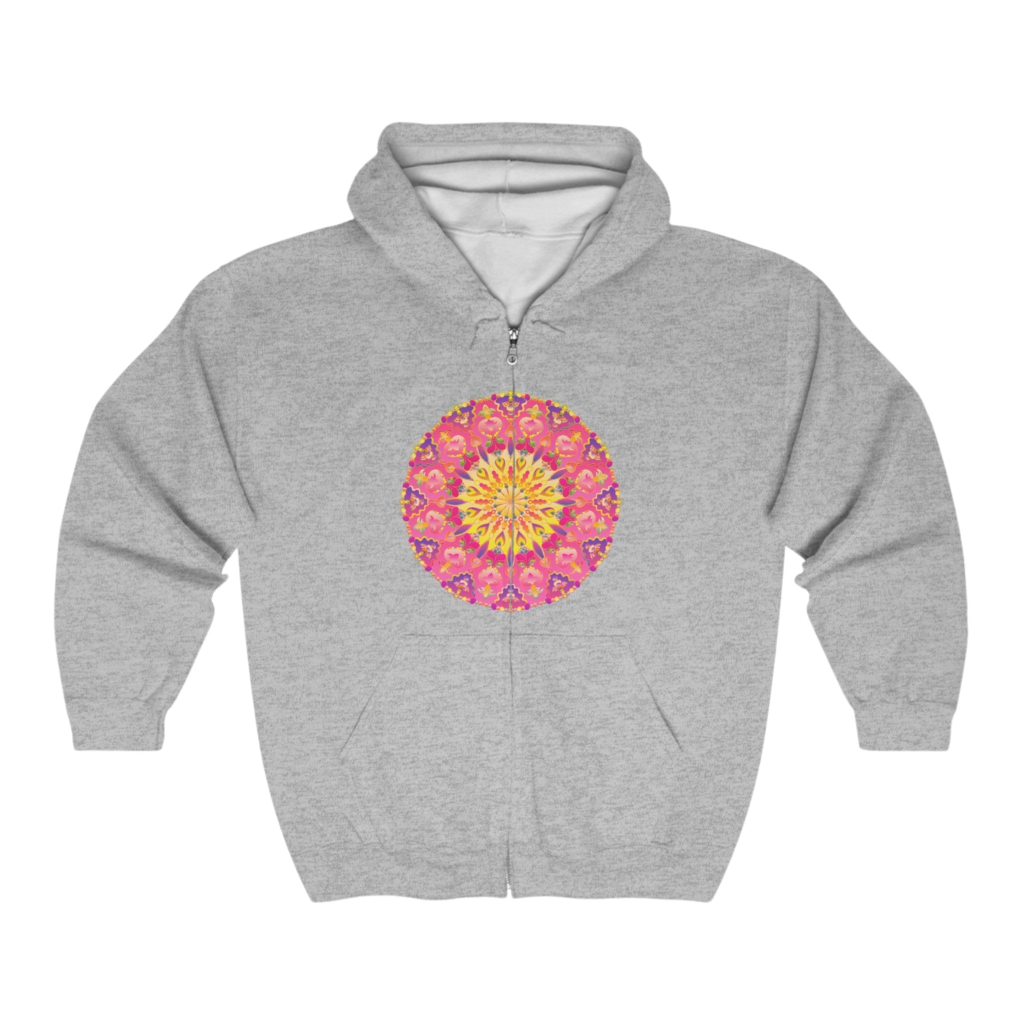 Vibrant Mandala Hoodie - Colorful & Symmetrical Hoodie - Blululi