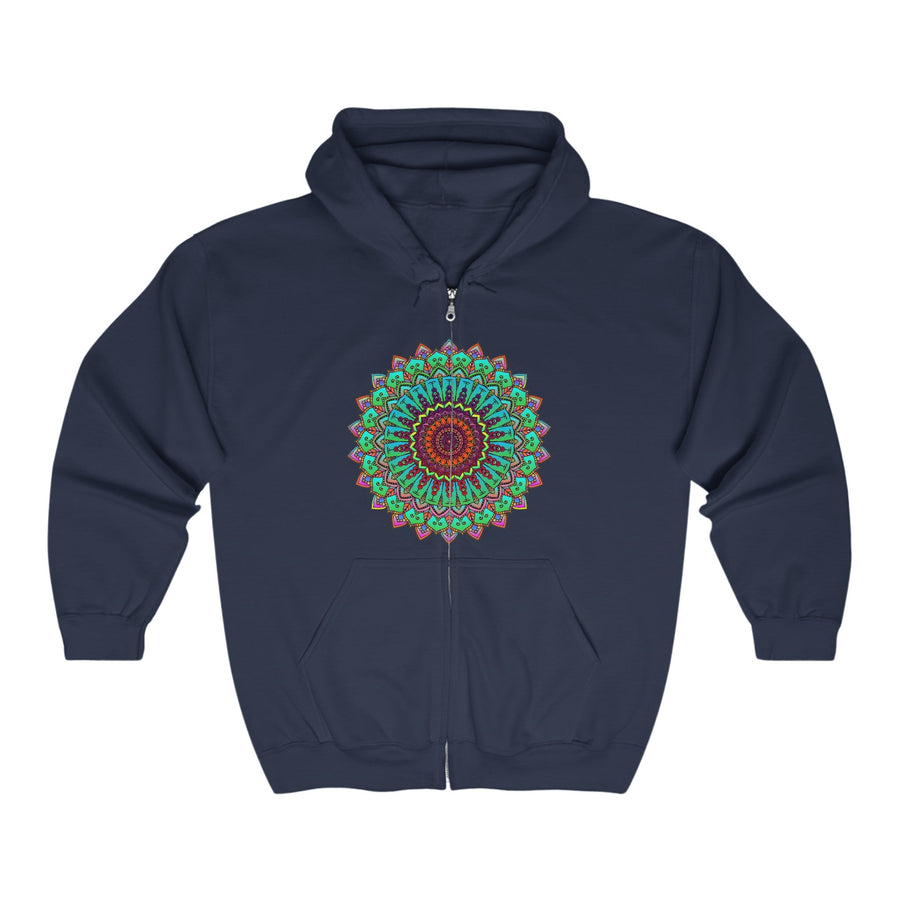 Vibrant Mandala Hoodie - Spiritual Harmony Hoodie - Blululi