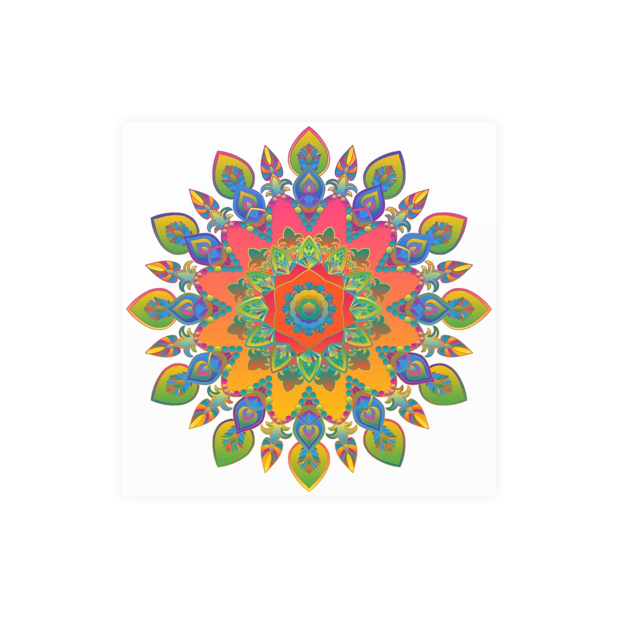 Vibrant Mandala Poster - Colorful Abstract Art Poster - Blululi