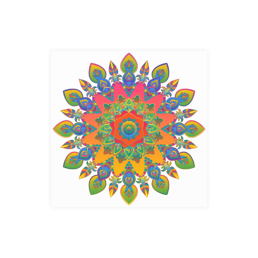 Vibrant Mandala Poster - Colorful Abstract Art Poster - Blululi