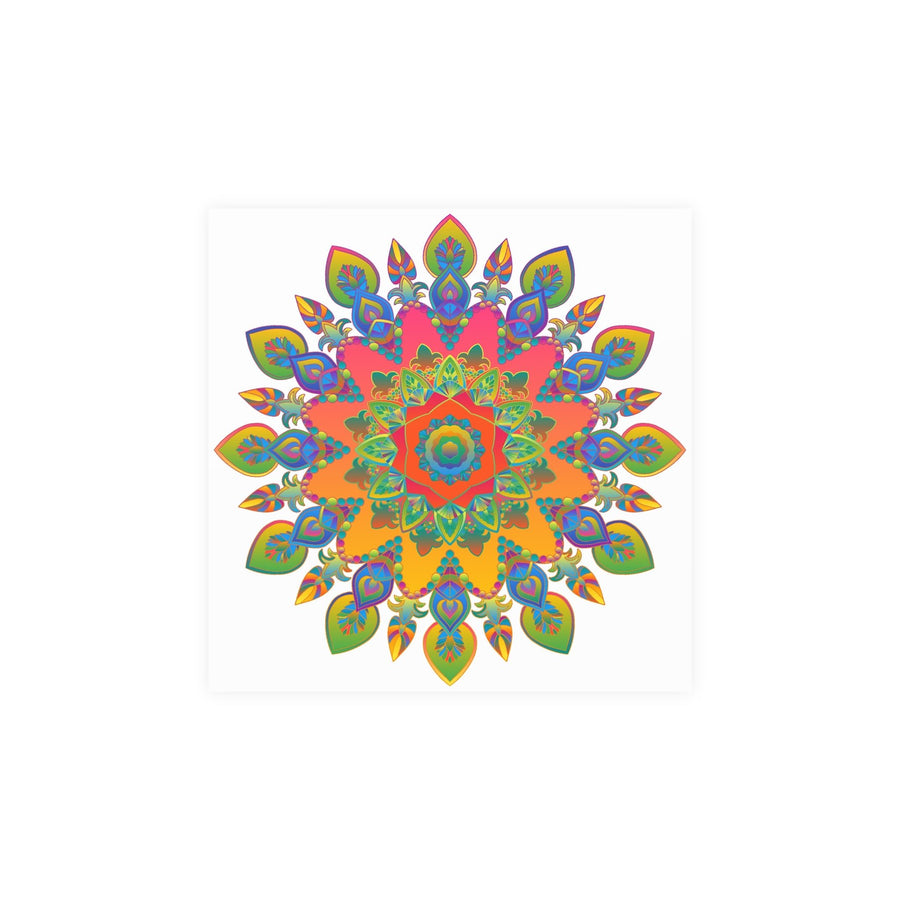 Vibrant Mandala Poster - Colorful Abstract Art Poster - Blululi