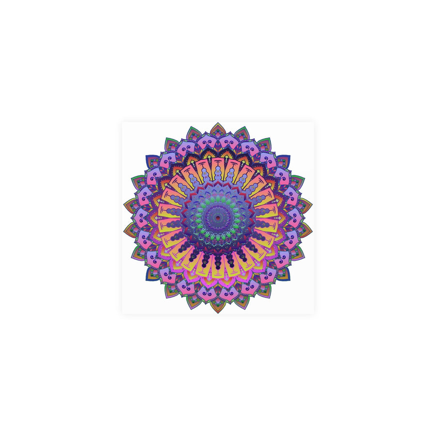 Vibrant Mandala Poster - Colorful Floral Art Poster - Blululi