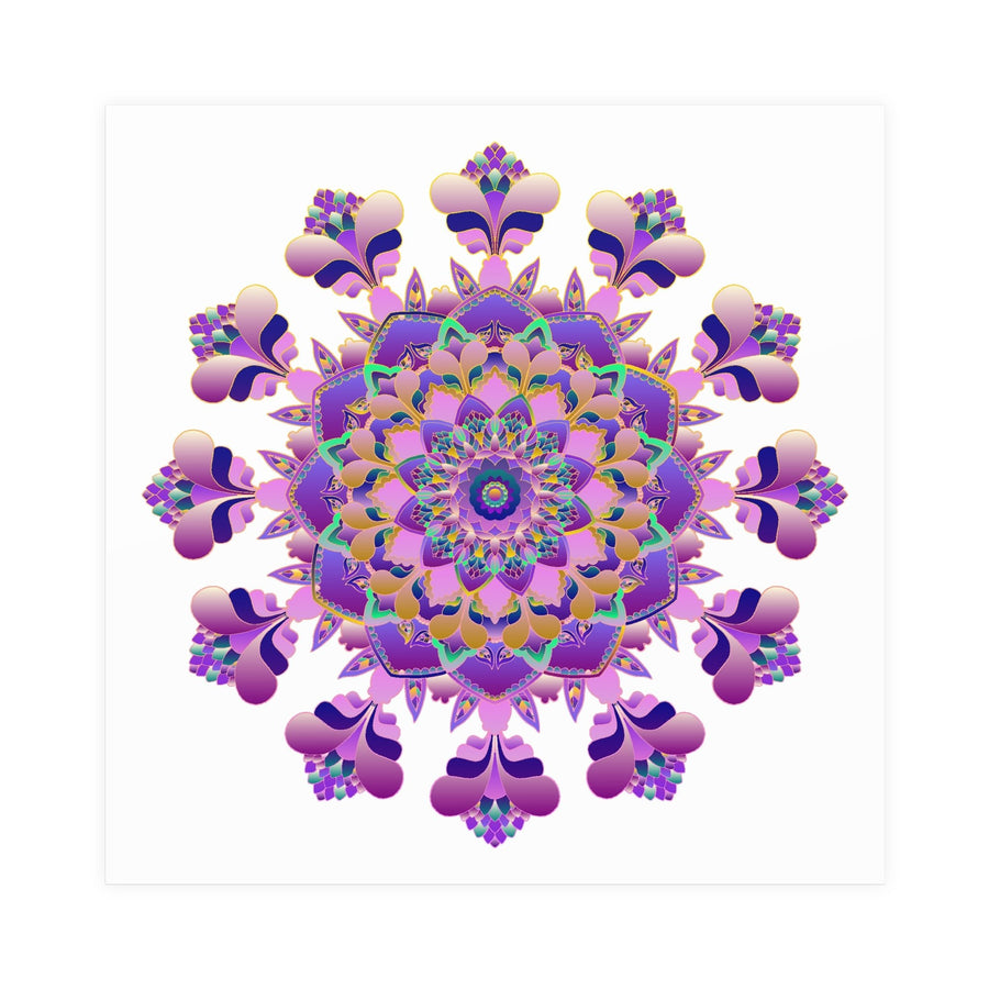 Vibrant Mandala Poster - Colorful Floral Art Poster - Blululi