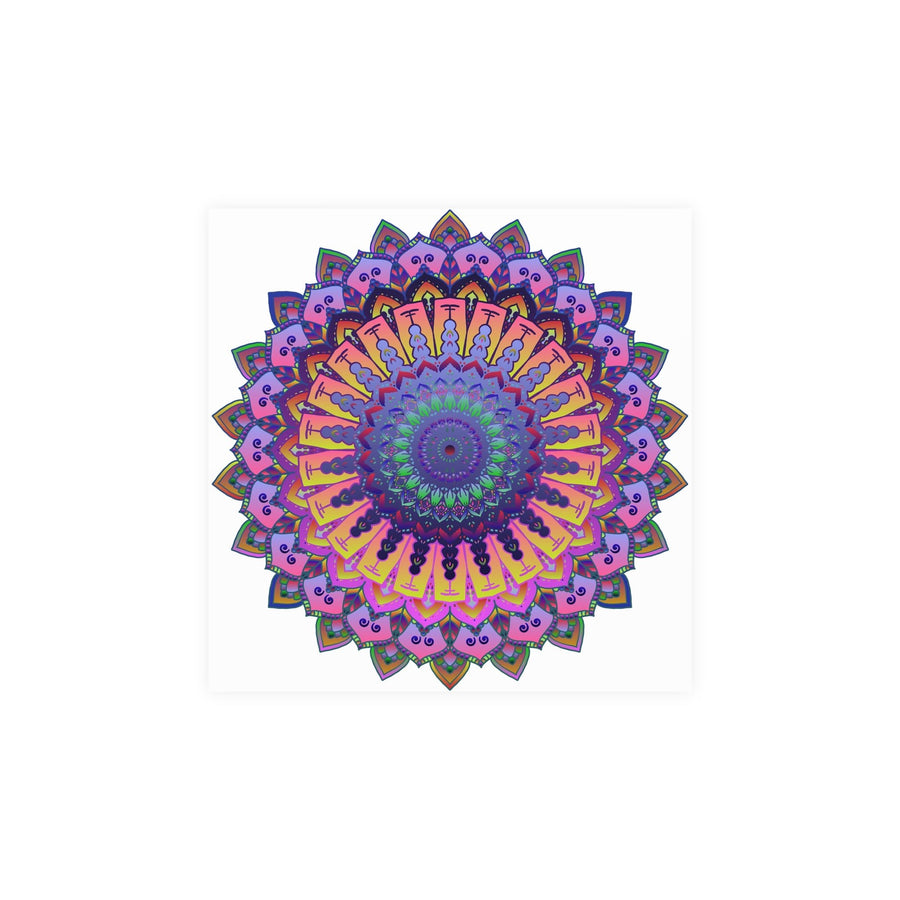 Vibrant Mandala Poster - Colorful Floral Art Poster - Blululi