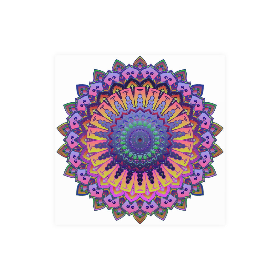 Vibrant Mandala Poster - Colorful Floral Art Poster - Blululi
