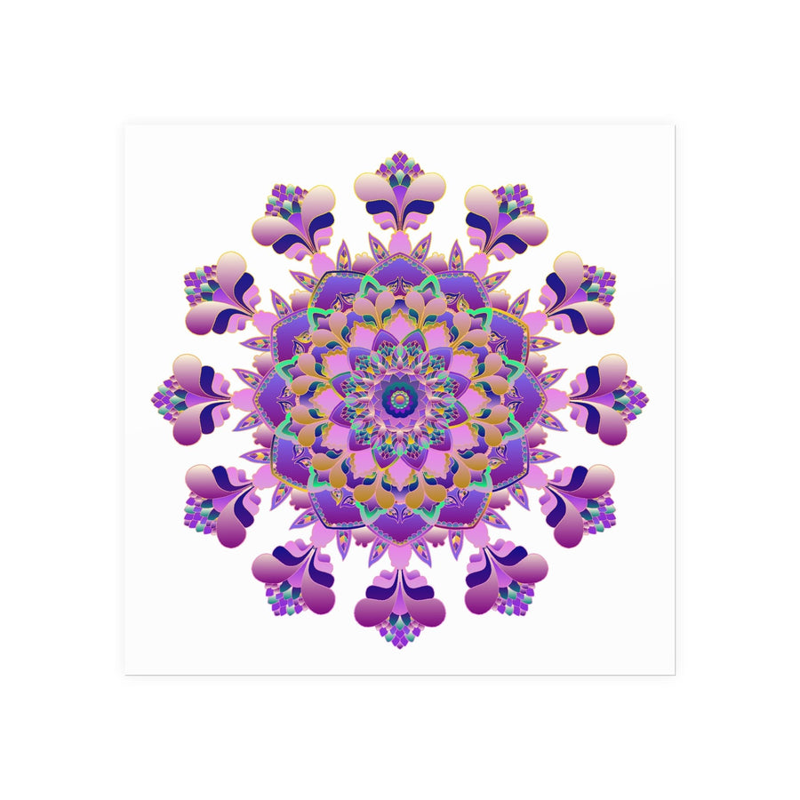 Vibrant Mandala Poster - Colorful Floral Art Poster - Blululi