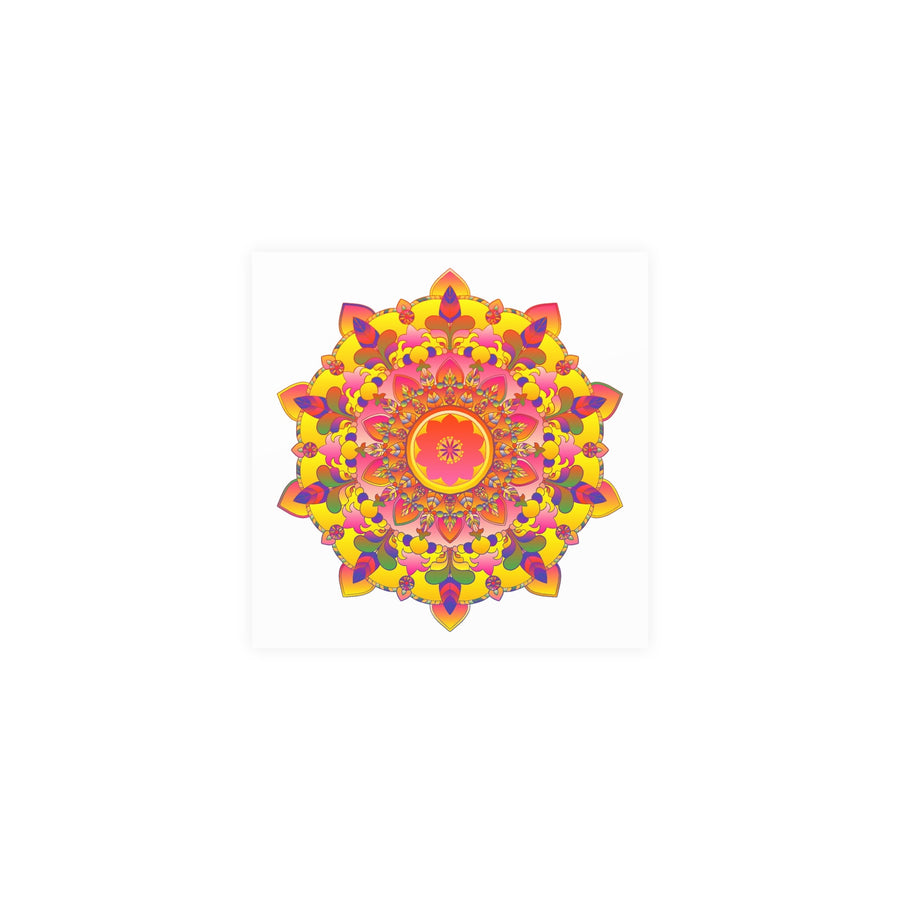 Vibrant Mandala Poster - Colorful Floral Art Poster - Blululi