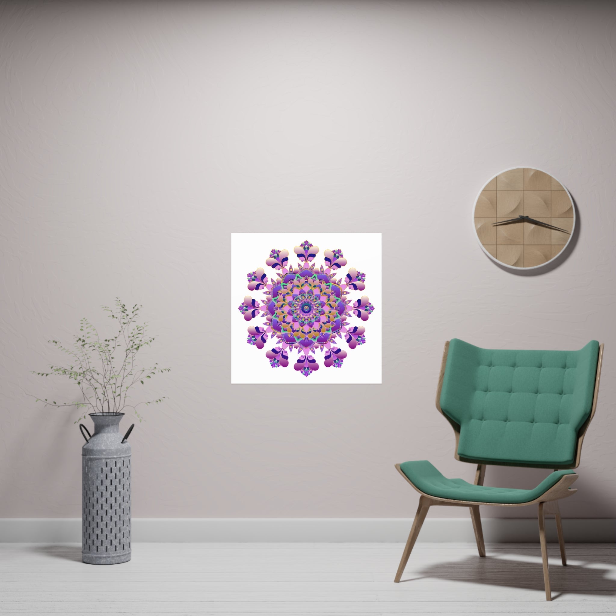 Vibrant Mandala Poster - Colorful Floral Art Poster - Blululi