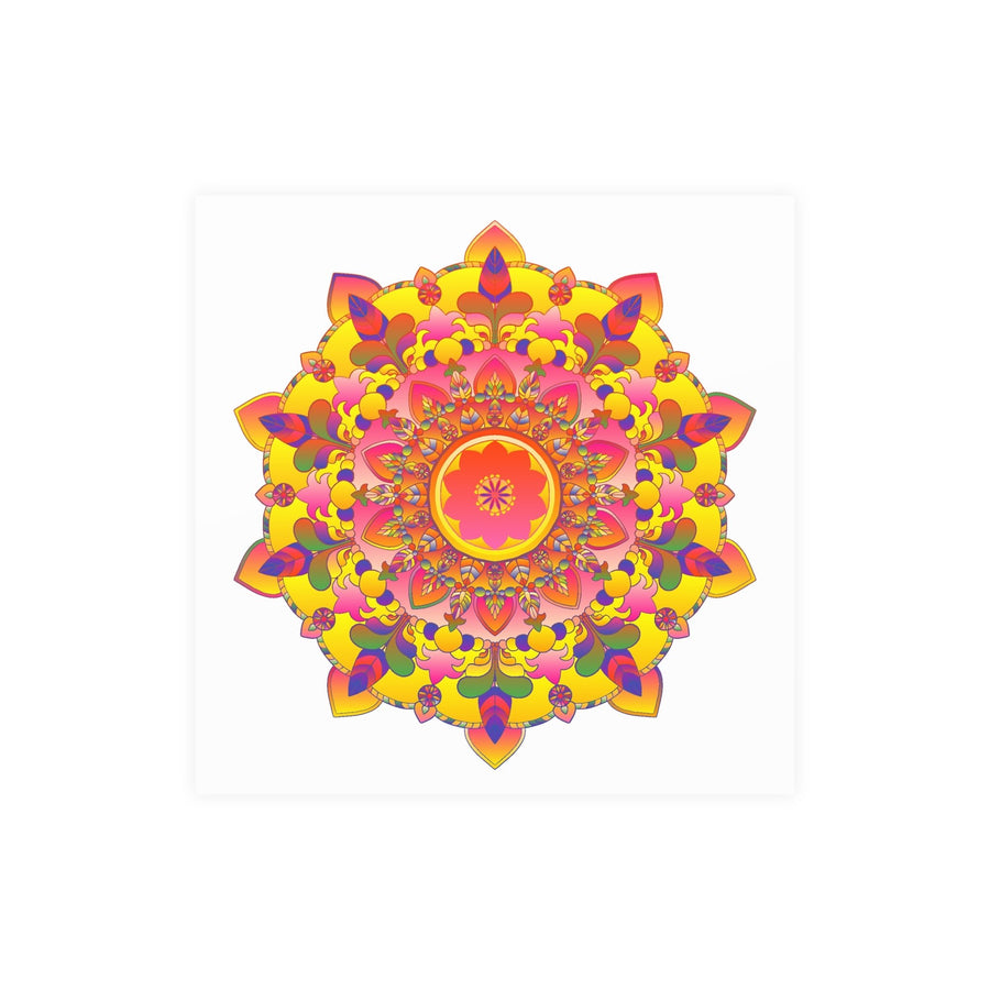 Vibrant Mandala Poster - Colorful Floral Art Poster - Blululi