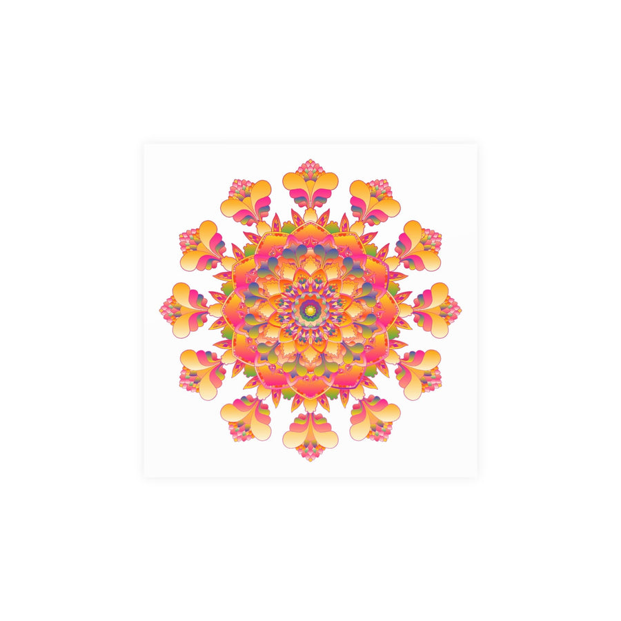 Vibrant Mandala Poster - Colorful & Intricate Poster - Blululi