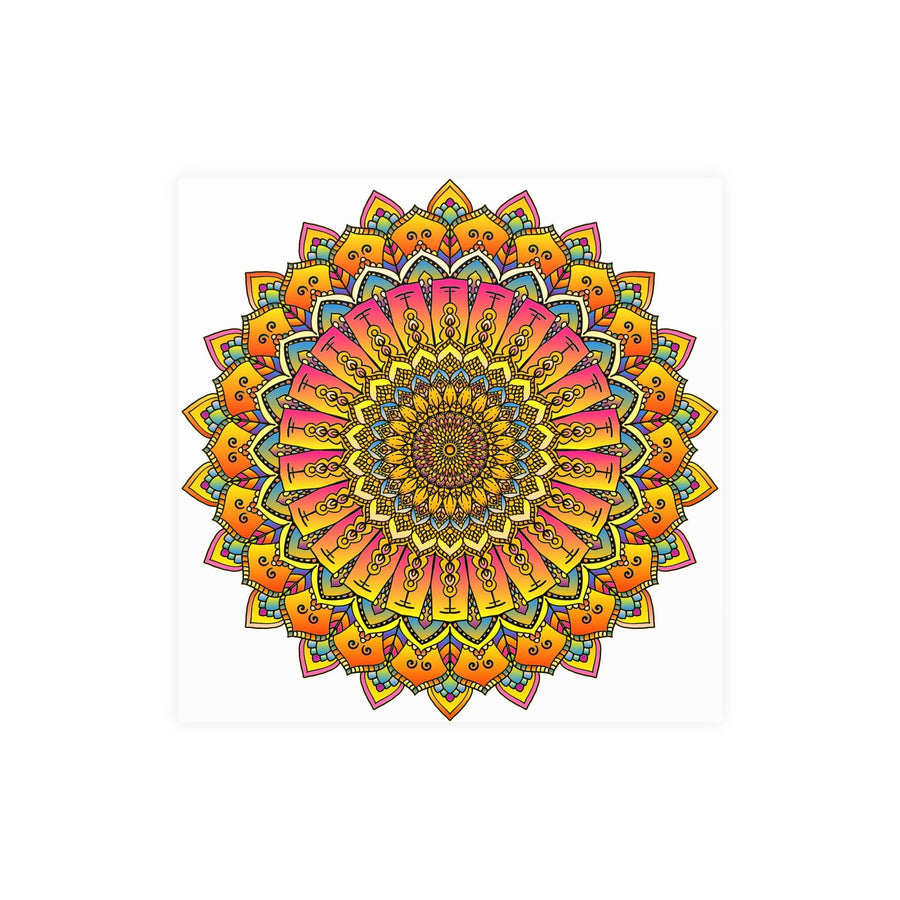 Vibrant Mandala Poster - Colorful & Intricate Poster - Blululi