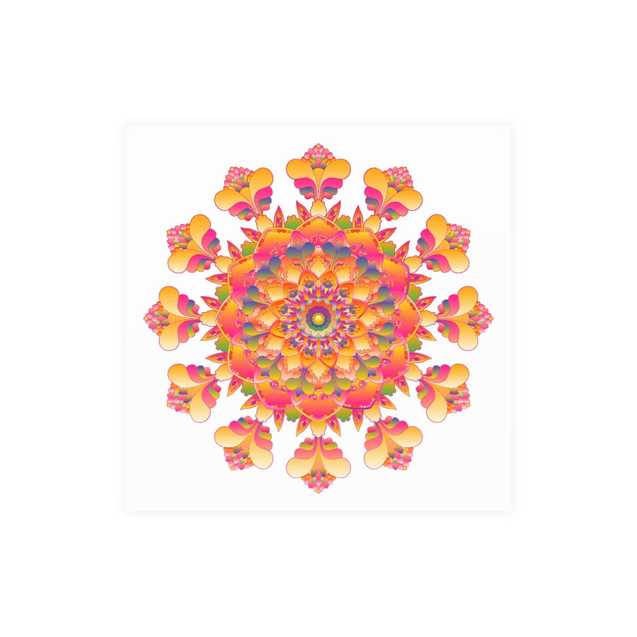 Vibrant Mandala Poster - Colorful & Intricate Poster - Blululi